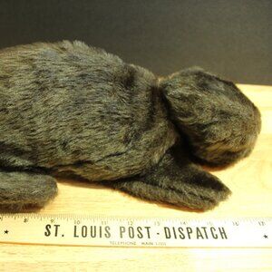 vintage Furry Folk Beaver plush hand puppet toy stuffed animal play plushie